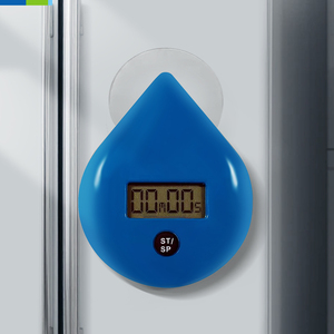 Minuterie de douche LCD numérique étanche Nouveauté conception de goutte d'eau pour la salle de bain Matériau plastique - Product Image 3