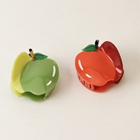 Nieuwe design acetaat 7,6 cm appel-perzik haar klauw clip fruit haaraccessoires voor vrouwen