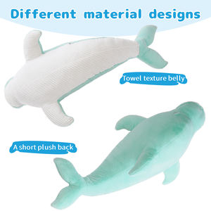Fabrika toptan profesyonel gökyüzü mavi yumuşak kürklü yunus peluş oyuncak yatak odası dekorasyon ve hayvan temalı partiler için Ideal hediye - Product Image 3