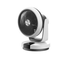 Dernier modèle Ventilateur de table intelligent en plastique numérique de 10 pouces avec oscillation 3D et télécommande Ventilateur de refroidissement de l'air portable pour la maison
