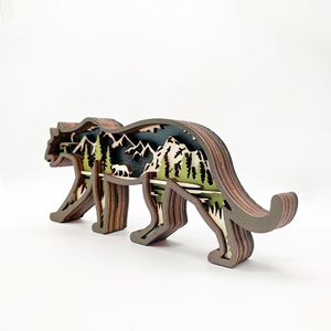 Statue d'animal WAALUU au design personnalisé <span class=keywords><strong>en</strong></span> usine <span class=keywords><strong>Décoration</strong></span> <span class=keywords><strong>de</strong></span> table tigre animal Ornements <span class=keywords><strong>de</strong></span> <span class=keywords><strong>Noël</strong></span> <span class=keywords><strong>en</strong></span> <span class=keywords><strong>bois</strong></span> 3D - Product Image 4