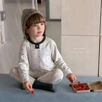 Vêtements de maison confortables pour enfants en coton et élasthanne, 95,5% coton, 4,5% élasthanne, diverses couleurs, ensemble de pyjama doux, personnalisable, expédition rapide
