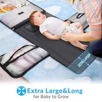 Tapis à langer portable pliable imperméable avec motif animal, tapis à couches de voyage personnalisé