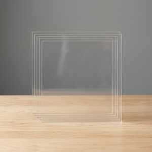 Lot de 5 feuilles de PVC transparent YF001 écologiques 0,3 mm 300x300 mm pour impression UV, thermoformage et services de découpe publicitaire - Product Image 2