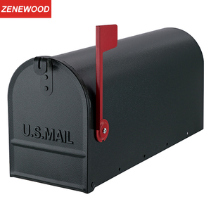 Mailbox americana, grande capacidade galvanizada de aço, montagem de postagem ao ar livre