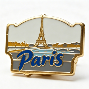 Pin Esmaltado de Recuerdo de la Ciudad de París, Torre Eiffel, Río Sena, Insignia Metálica Chapada en Oro, Forma Irregular, Regalo de Viaje - Product Image 6