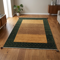 Tapis artisanal en laine Gabbeh tissé à la main, tapis oriental floral, antidérapant, à poils longs, pour la maison, l'hôtel, la chambre