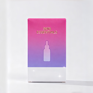 Logotipo de marca en relieve 3D personalizado lámina dorada y plateada lápiz labial máscara lápiz de cejas cosméticos caja de papel embalaje - Product Image 1