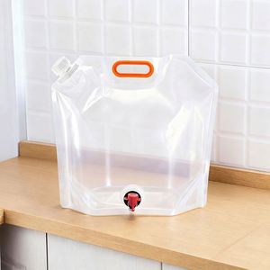 Bolsa de Agua Plegable Personalizada de 1L, 1.5L, 2.5L, 5L, 10L, Libre de BPA, Grado Alimenticio, PET/PE, con Asa y Boquilla, para Cerveza - Product Image 6
