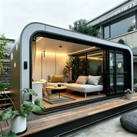 Panoramische Apple Cabin Prefab Huis Luxe Modulaire Tiny House voor Virale Glamping Resort en Privé Tuin Kantoorpod