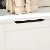 Vente en gros de porte-manteaux en bois, banc de rangement pour chaussures, arbre de hall d'entrée 3 en 1 de 28 pouces avec banc de rangement, porte-manteau à 4 crochets pour rangement de chaussures