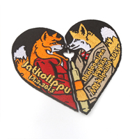 Logo métallique doré personnalisé au design élégant pour broder les robes, badges en forme de cœur, de canard et d'animaux, application sur la Machine, pièces