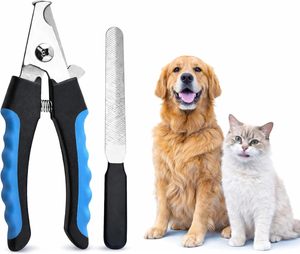 Cortauñas Profesional de Acero Inoxidable para Mascotas, Recortador para Perros y Gatos con Protector de Seguridad, Material ABS, Fácil de Limpiar - Product Image 1