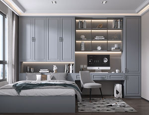 Meubles multifonctionnels durables en bois massif pour enfants et <span class=keywords><strong>armoire</strong></span> de chambre à coucher avec bureau d'étude Ensemble de meubles de chambre à coucher - Product Image 4