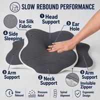 Oreiller ergonomique moderne en mousse à mémoire de forme en forme de papillon, soutien cervical pour le sommeil, vente en gros, usine OEM ODM