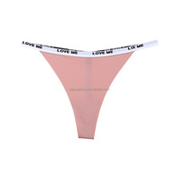 Culotte Lettre Femme Taille Basse Soie Glacée Sous-vêtements Féminins Culottes Strings Tricotés Femme Invisible Sans Couture String