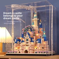 Grand ensemble de blocs de construction Château Rose des Rêves, Modèle de Villa Tour, Briques de puzzle à assembler soi-même à petites particules, Cadeau Princesse pour Filles