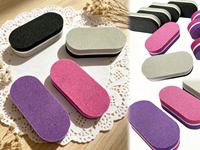 Amilay 50 pièces/lot Mini polissoir à ongles ovale double grain 100/180 en éponge, outils de manucure, commande en gros