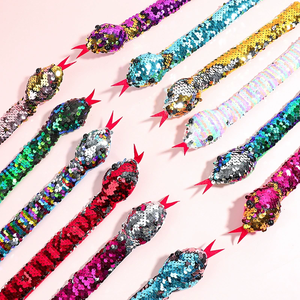 Gelang jepret ular desain baru anak-anak gelang payet berkilau warna ganda gelang pesta Anak hadiah Hari anak-anak - Product Image 1