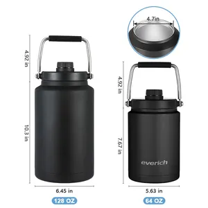 กระติกน้ำสแตนเลสเก็บความเย็นสองชั้น ขนาด 64/84/128 ออนซ์ <span class=keywords><strong>1</strong></span> แกลลอน สำหรับใส่เบียร์  รับทำโลโก้ <span class=keywords><strong>ราคา</strong></span>ขายส่ง - Product Image 3