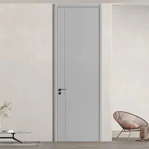 Evereco barato marcos sólidos puerta empotrada de madera diseño clásico interno puertas cortafuegos de madera con cerradura especificaciones personalizadas