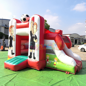 Château gonflable de football avec toboggan pour enfants, utilisation en extérieur, matériau PVC, capacité 500 kg, garantie 3 ans - Product Image 5
