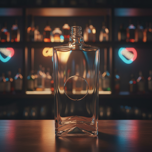 Botella de Vidrio Cuadrada Transparente de Fondo Alto de 700ml, con Calcomanías y Estampado en Caliente, para Whisky, Tequila, Brandy, Vodka, Licores, <span class=keywords><strong>Guala</strong></span> - Product Image 1