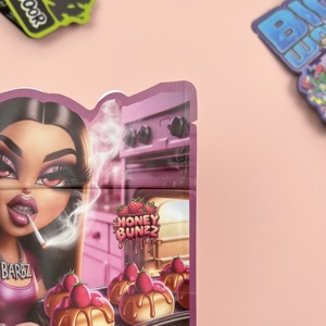 Độc đáo Tùy chỉnh hình túi đứng lên túi bao bì túi bền mùi bằng chứng thân thiện với môi nhựa Ziplock Mylar Túi - Product Image 3