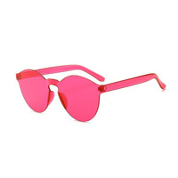 Bonbons couleur commerce extérieur cadeau fête lunettes mode transfrontalière Promotion lunettes de soleil Transparent joint sans cadre