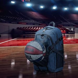 Muestra Gratis, Bolsa de Baloncesto Grande Tipo Duffel, Compartimento para Balón, Cierre de Cremallera, Bolsa de Gimnasio de Moda para Exteriores, Mochila de Fútbol - Product Image 4