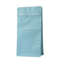 Sacs de café zip-lock à fond plat vertical imprimés de logo personnalisé avec valve réutilisables pour les grains de café et les croustilles