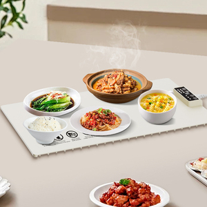 صينية تدفئة كهربائية سيليكون قابلة للطي تسخين سريع حصيرة تدفئة الطعام حصيرة لوحة الساخنة تحديد الموقع - Product Image 3