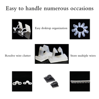 Clip auto-adhésif pour câble métallique 3m, clips adhésifs pour câbles, organisateur de câbles en plastique nylon 14.5MM*15.8MM