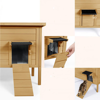 Maison pour chat sauvage, extérieure, isolation thermique, abri pour chat, imperméable, grande maison pour animaux de compagnie en bois pour plusieurs chats, échelle pliable