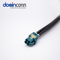 Connecteur de fil électrique automobile haute vitesse Z Code bleu eau vers un code mâle femelle noir MATE-AX Mini FAKRA 4 en 1