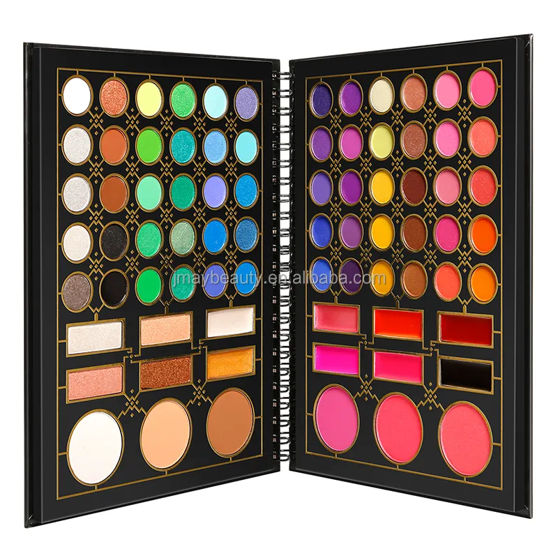 New Design 78 colors Eyeshadow Palette 78-color Matte Eye Shadow Makeup Pallette with Blush Foundation Lip Gloss