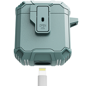 Étui de protection robuste antichoc en PC rigide à ouverture à un bouton de haute qualité pour <span class=keywords><strong>Airpods</strong></span> Pro <span class=keywords><strong>2</strong></span> 3 - Product Image 1