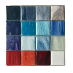 墙面艺术热卖高品质8毫米彩色玻璃砖，玻璃马赛克瓷砖，马赛克，装饰用途