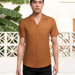 Wholesale Custom Design Hawaiian Aloha Shirt Men Print High Visibility 2024 Cotton Mens Hawaii Shirt Custom