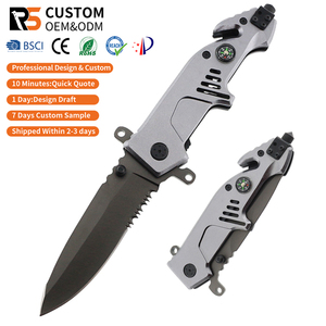 Couteau tactique de survie de haute qualité avec manche en aluminium, couteau pliable de poche pour l'extérieur, couteau en acier Magnacut avec brise-vitre - Product Image 1