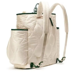 Sac à dos de tennis en peluche matelassé de luxe pour femmes Logo personnalisé pour Gym Badminton Pickleball Paddle Racket Bag White Sports Use - Product Image 6