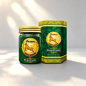 Baume Herbal Vert Serow Or, Texture Légère, Sensation Fraîche, Baume de Massage pour la Fatigue des Épaules et du Cou - Product Image 1