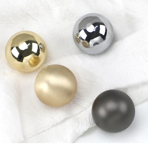 Poignées de tiroir rondes ovales en or brillant noir pour meubles de placard, style scandinave, petites poignées - Product Image 5