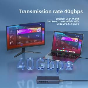 Boîtier de <span class=keywords><strong>disque</strong></span> <span class=keywords><strong>dur</strong></span> <span class=keywords><strong>externe</strong></span> <span class=keywords><strong>Thunderbolt</strong></span> 2 To personnalisé avec corps en métal USB4.0 Ventilateur intégré Transmission haute vitesse 40Gbps pour ordinateur portable - Product Image 2