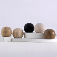 Bouchon de parfum à boule ronde en bois marron pour bouteilles en verre pour emballage de soins personnels