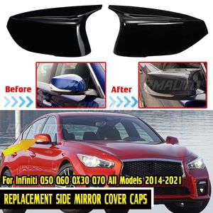 ฝาครอบกระจกมองข้างรถยนต์ Q50 ฝาครอบกระจกมองหลังสำหรับ Infiniti Q50 Q60 QX30 Q70 2014-2021 - Product Image 1