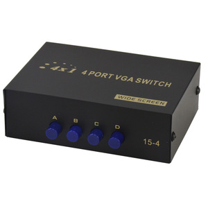 สวิตช์วิดีโอ VGA 4 พอร์ต Fjgear แบบแมนนวล สำหรับการแชร์จอภาพคอมพิวเตอร์หลายจอ - Product Image 2