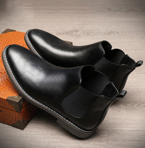 <span class=keywords><strong>Botas</strong></span> de Tobillo Chelsea Vintage para <span class=keywords><strong>Hombre</strong></span>, de Primera Calidad, Combinables con Todo, con Paneles Laterales Elásticos Dobles, Suela de Goma Antideslizante, para Uso Diario, Oficina, Aire Libre, Casual - Product Image 5