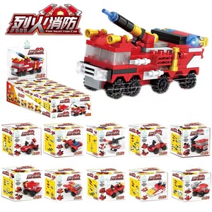 Bloc de construction voiture ensemble jouet avion camions de pompiers modèle de voiture militaire Mini Construction Puzzle ensembles bloc de construction boîte aveugle enfants - Product Image 1