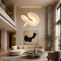 Lustre suspendu moderne en soie d'imitation style nordique, abat-jour blanc, douille G9, haute luminosité, pour salles à manger, bars, lofts, duplex